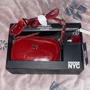 Madden NYC Red Mini Convertible Crossbody Bag